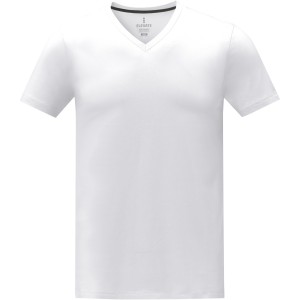 Somoto short sleeve men?s V-neck t-shirt, White (T-shirt, 90-100% cotton)