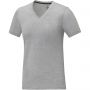 Somoto short sleeve women?s V-neck t-shirt, Heather grey