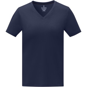 Somoto short sleeve women?s V-neck t-shirt, Navy (T-shirt, 90-100% cotton)
