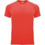 Bahrain short sleeve kids sports t-shirt, Fluor Coral