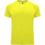 Bahrain short sleeve kids sports t-shirt, Fluor Yellow