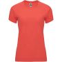 Bahrain short sleeve women's sports t-shirt, Fluor Coral