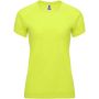 Bahrain short sleeve women's sports t-shirt, Fluor Yellow