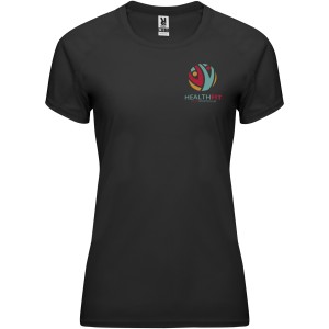 Bahrain short sleeve women's sports t-shirt, Solid black (T-shirt, mixed fiber, synthetic)