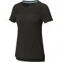 Elevate Borax short sleeve women's GRS recycled cool fit t-shirt, Solid black