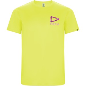 Imola short sleeve men's sports t-shirt, Fluor Yellow (T-shirt, mixed fiber, synthetic)