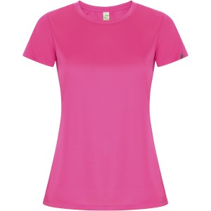 Imola short sleeve women's sports t-shirt, Pink Fluor (T-shirt, mixed fiber, synthetic)