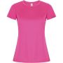 Imola short sleeve women's sports t-shirt, Pink Fluor