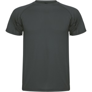 Montecarlo short sleeve kids sports t-shirt, Dark Lead (T-shirt, mixed fiber, synthetic)