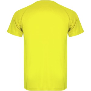 Montecarlo short sleeve kids sports t-shirt, Fluor Yellow (T-shirt, mixed fiber, synthetic)