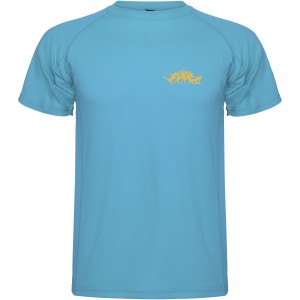 Montecarlo short sleeve kids sports t-shirt, Turquois (T-shirt, mixed fiber, synthetic)
