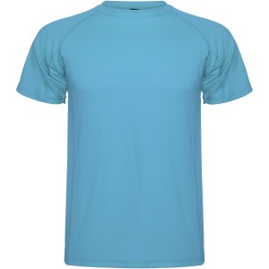 Montecarlo short sleeve kids sports t-shirt, Turquois (T-shirt, mixed fiber, synthetic)