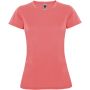 Montecarlo short sleeve women's sports t-shirt, Fluor Coral