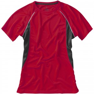 Quebec short sleeve women's cool fit t-shirt, Red,Anthracite (T-shirt, mixed fiber, synthetic)