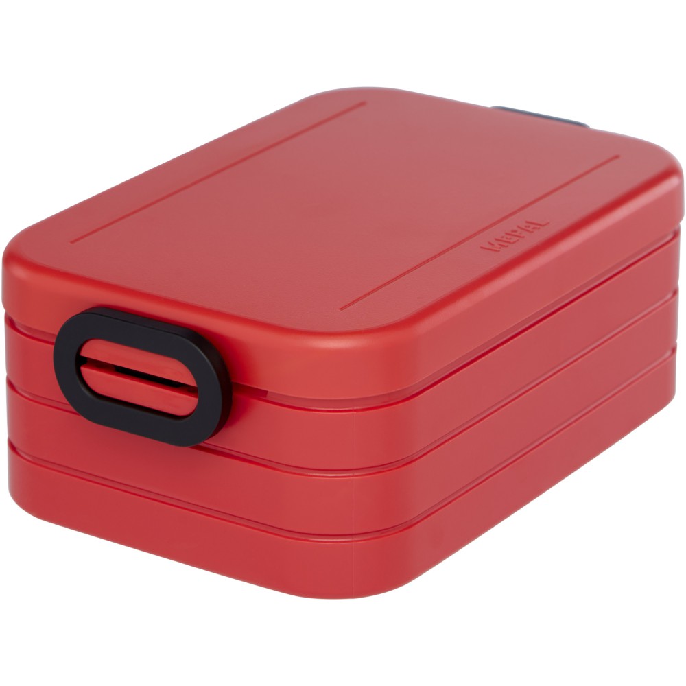 Printed Take-a-break lunch box midi, Red (Plastic kitchen equipments)