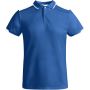 Tamil short sleeve men's sports polo, Royal blue, White