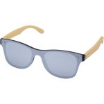 Tan sunglasses with bamboo temples, Silver (12705081)
