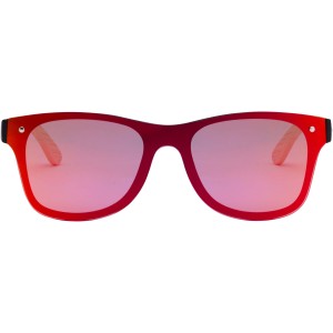 Tan sunglasses with bamboo temples, Yellow (Sunglasses)