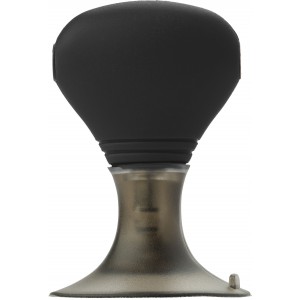 Phone stand/earphone splitter., black