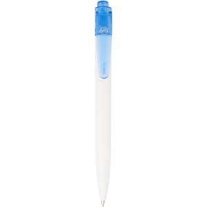 Thalaasa ocean-bound plastic ballpoint pen, Transparent blue (Plastic pen)