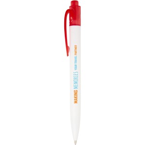 Thalaasa ocean-bound plastic ballpoint pen, Transparent red, (Plastic pen)