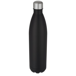 Cove 1 L vacuum insulated stainless steel bottle, Solid blac