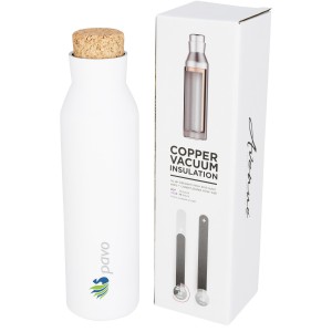 Norse copper vacuum insulated bottle with cork, White (Thermos)
