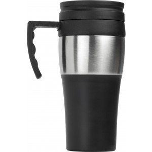 PP and stainless steel travel mug Karina, black/silver (Thermos)