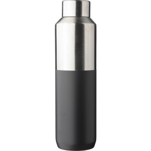 Recycled stainless steel drinking bottle (600 ml) Esen, blac