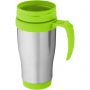 Sanibel 400 ml insulated mug, Silver,Lime green