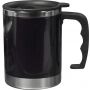 Stainless steel and AS double walled mug Gabi, black