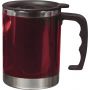 Stainless steel and AS double walled mug Gabi, red