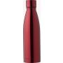 Stainless steel double walled drinking bottle Marcelino, red