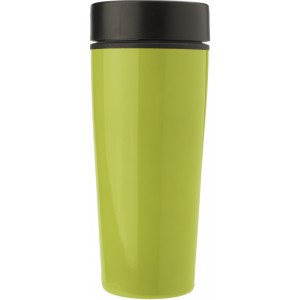 Stainless steel double walled travel mug Elisa, lime (Thermos)