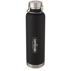 Thor 1 L copper vacuum insulated sport bottle, Solid black (Thermos)