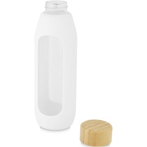 Tidan 600 ml borosilicate glass bottle with silicone grip, W (Water bottles)