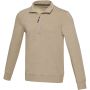 Tin unisex Aware(tm) recycled quarter zip sweater, Oatmeal