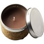 Tin with scented candle Zora, khaki (1361-13)