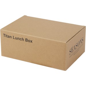 Titan recycled stainless steel lunch box, Silver (Metal kitchen equipments)