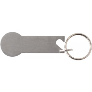 Stainless steel multifunctional key chain Gavin, silver