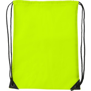Polyester (210D) drawstring backpack Steffi, fluor yellow