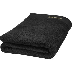 Ellie 550 g/m2 cotton bath towel 70x140 cm, Solid black (Towels)