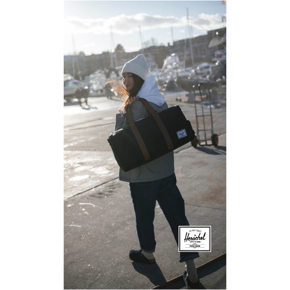 Herschel Novel? recycled duffle bag 43L, Solid black (Travel bags)