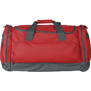 Polyester (600D) sports bag Lorenzo, red (Travel bags)