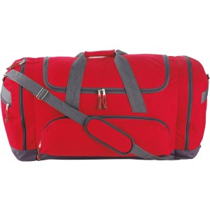 Polyester (600D) sports bag Lorenzo, red (Travel bags)