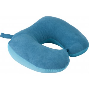 Suede travel pillow Fletcher, light blue (Travel items)