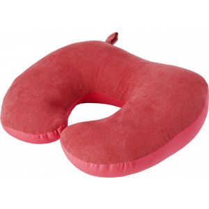 Suede travel pillow Fletcher, red (Travel items)