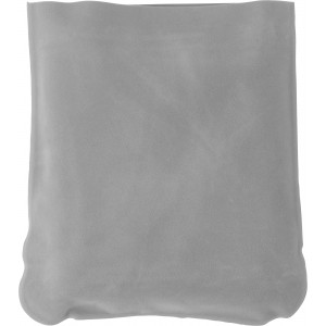 Velour travel cushion Stanley, light grey (Travel items)