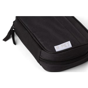 rPEt 300D polyester travel pouch Calix, Black (Travel wallets)