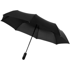 Trav 21.5" foldable auto open/close umbrella, solid black